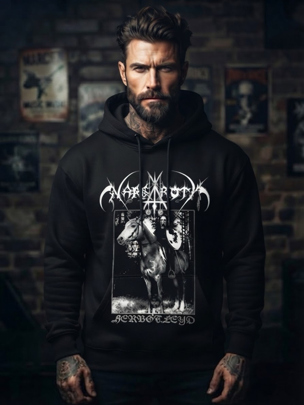 Nargaroth Herbstleyd Black Metal Hoodies Cotton Streetwear Hooded